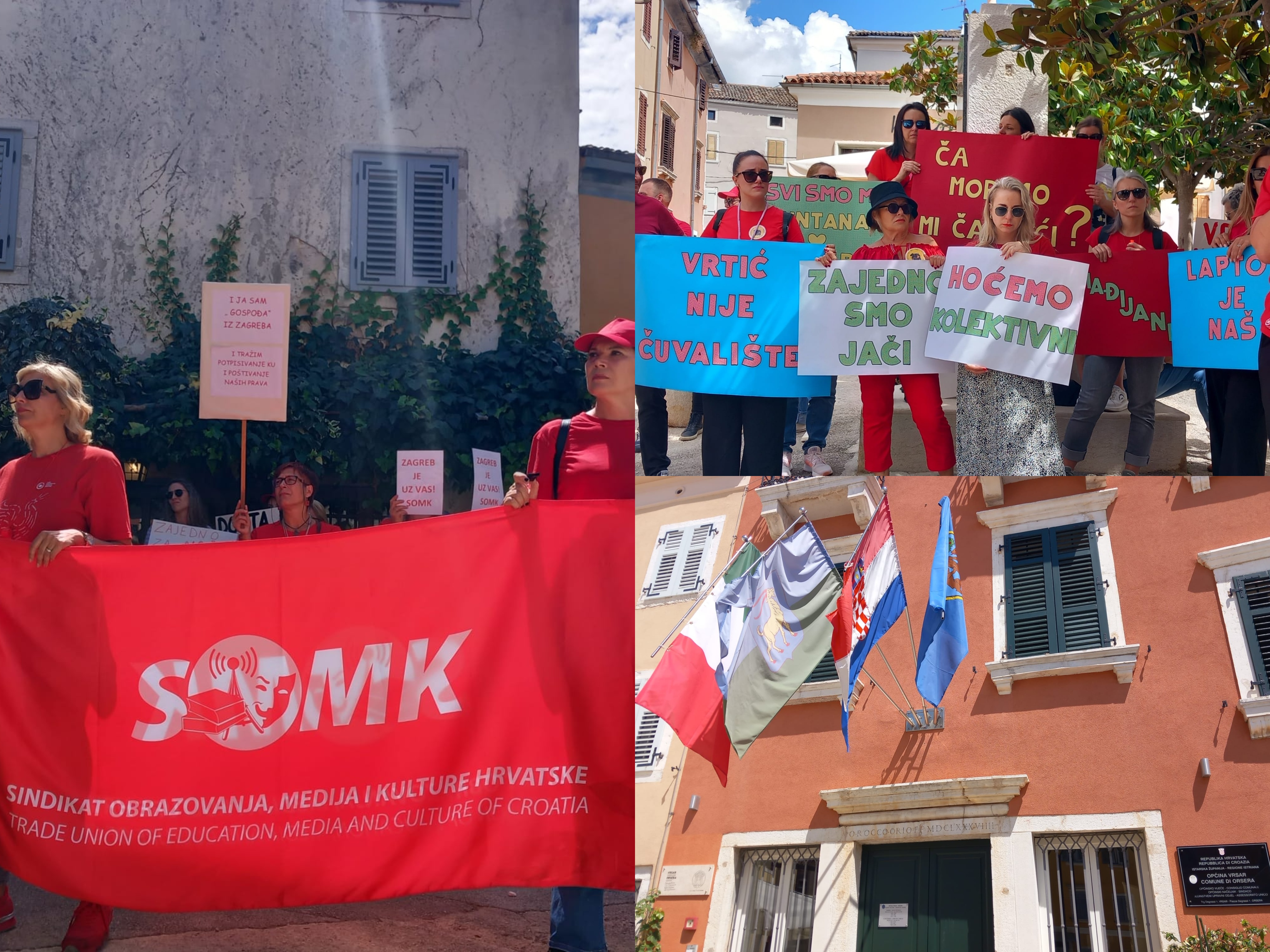 Na prosvjedu u Vrsaru odgajateljice poručile: Želimo se vratiti na posao, no Zakon se mora poštovati!